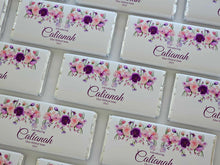 Load image into Gallery viewer, Pink Purple Flowers | Personalised Chocolate Bars