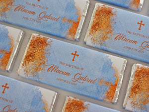 Blue with Gold | Personalised Choclate Bars