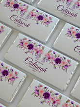 Load image into Gallery viewer, Pink Purple Flowers | Personalised Chocolate Bars
