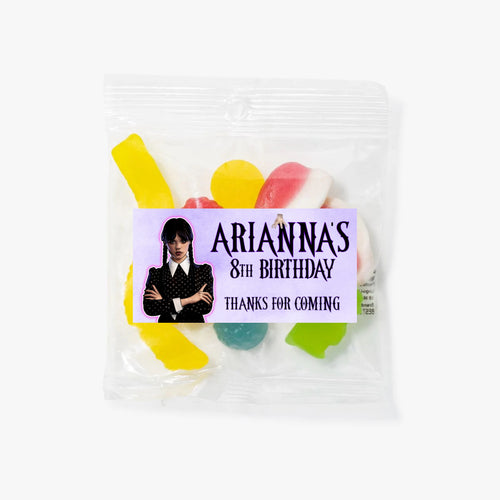 Wednesday Addams | Personalised Lolly Bag