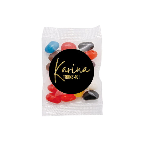 Black & Gold | Personalised Mini Jelly Beans