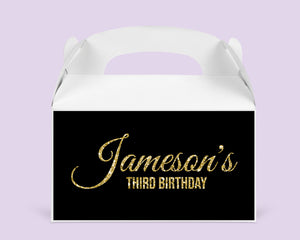 Black & Gold | Personalised Favour Boxes