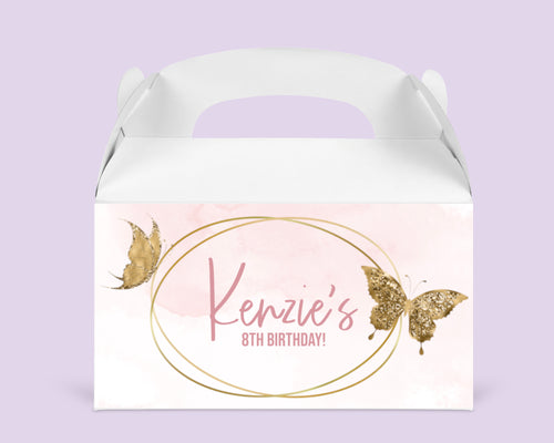 Gold Butterfly | Personalised Favour Boxes