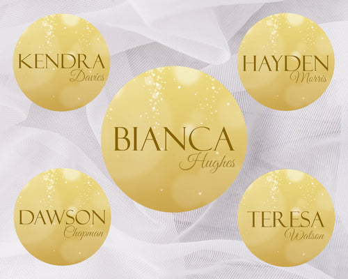 Gold | Circle Place Cards