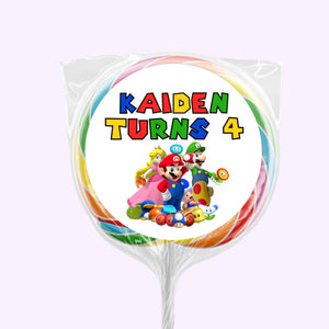 Mario | Personalised Lollipops