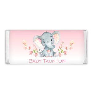 Pink Baby Elephant | Personalised Chocolate Bars