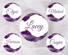 Load image into Gallery viewer, Purple Agate | Circle Place Cards