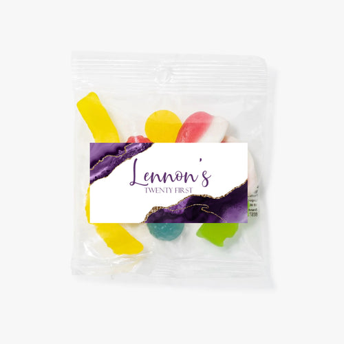 Purple Agate | Personalised Lolly Bag