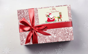 Santa & Rudolph | Personalised Christmas Stickers