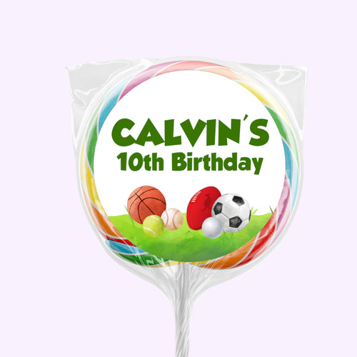 Sport Theme | Personalised Lollipops