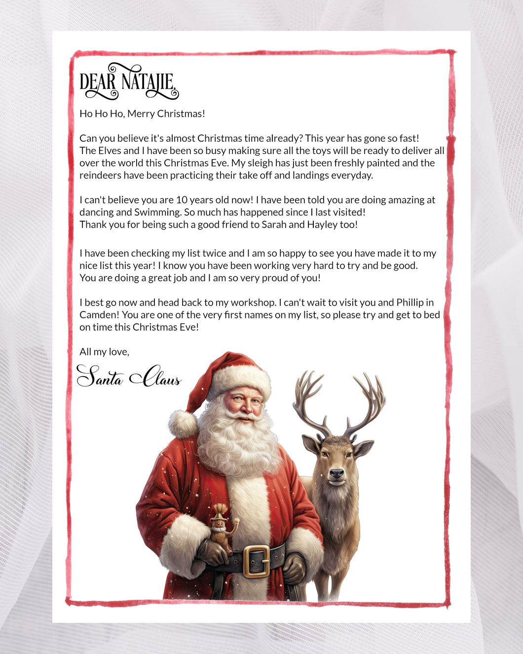 Letter from Santa | Santa & Reindeer