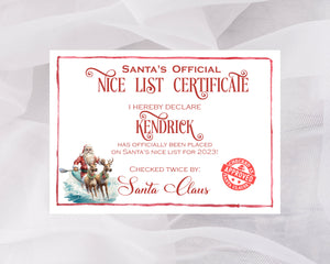 Surfing Santa | Nice Certificate