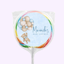 Load image into Gallery viewer, Blue Teddy With Balloons | Personalised Lollipops
