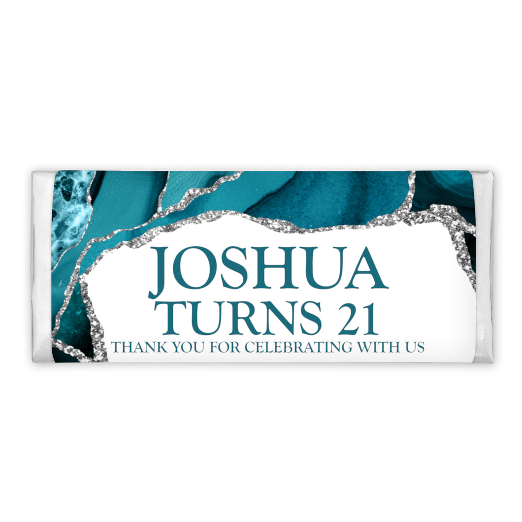 Turquoise Agate | Personalised Chocolate Bars