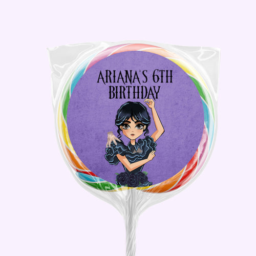 Wednesday Addams 1 | Personalised Lollipops