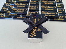 Load image into Gallery viewer, Black with Gold Glitter | Personalised Chocolate Bars