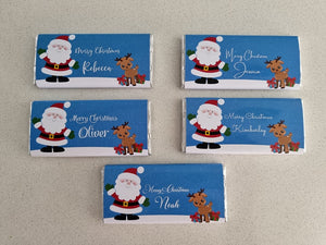 Santa & Reindeer | Personalised Chocolate Bars