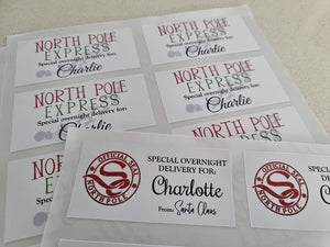 North Pole Express | Personalised Christmas Stickers