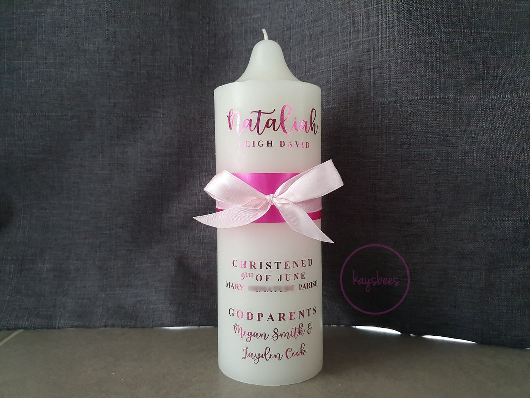 Christening Candle - Nataliah - Kaysbees