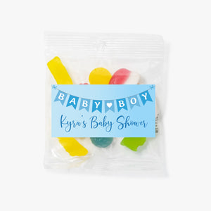 Baby Boy Banner | Personalised Lolly Bag