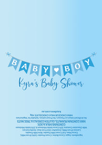 Baby Boy Banner | Personalised Chocolate Bars