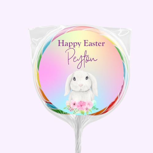 Floral Bunny | Personalised Easter Lollipops