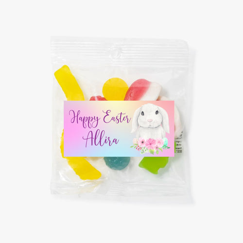 Floral Bunny | Personalised Easter Lolly Bag
