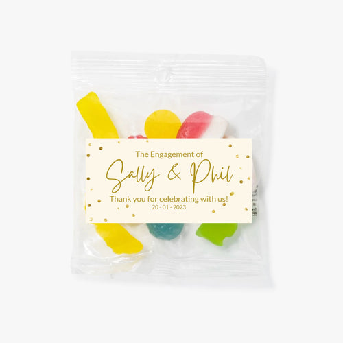 Gold Confetti Spots | Personalised Lolly Bag