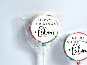 Merry Christmas Simple | Personalised Lollipop