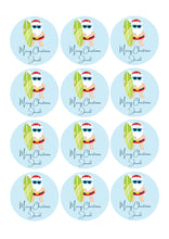Load image into Gallery viewer, Summer Santa | Personalised Christmas Stickers