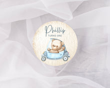 Load image into Gallery viewer, Teddy In Car | Personalised Stickers