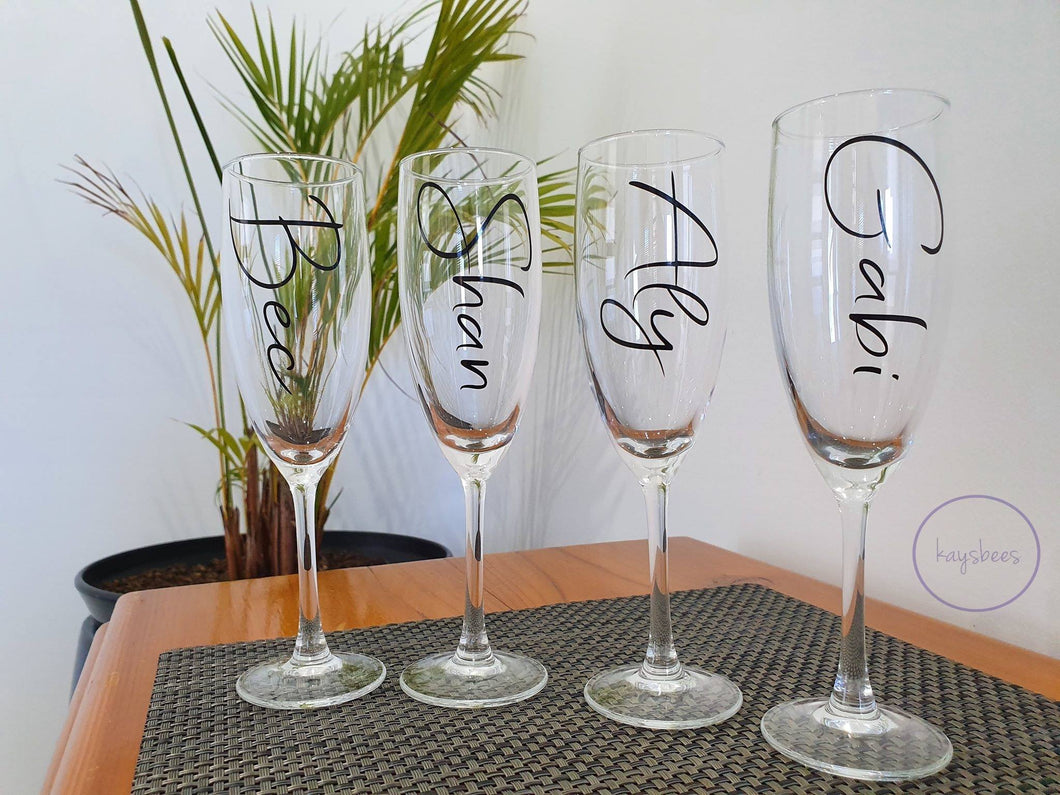 Champagne Glasses - Personalised - Kaysbees